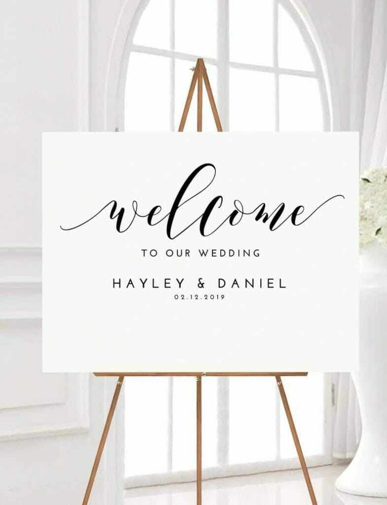 TheVowSheffield Wedding Welcome Sign