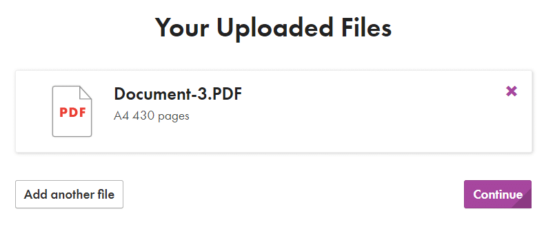 Uploaded Files Page Count