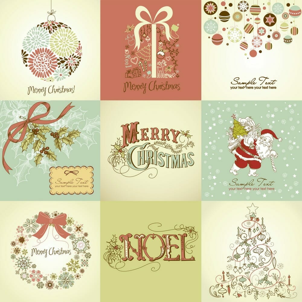 bigstock Set of Christmas Cards 23131445
